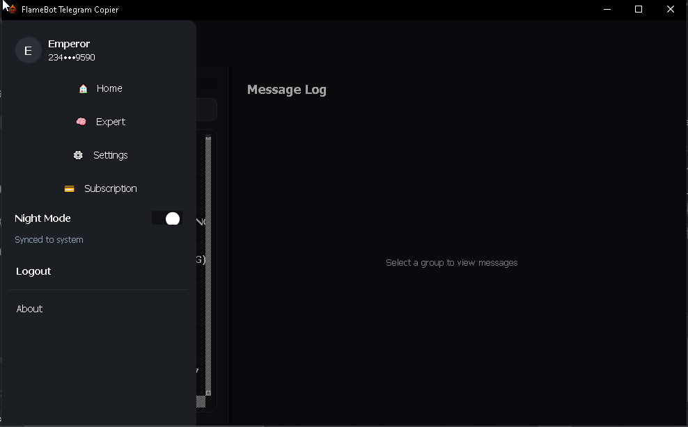 FlameBot app preview: connect MT4/MT5